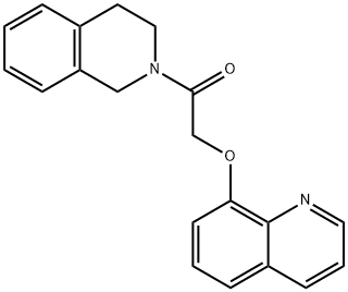 1-(3,4-dihydro-1H-isoquinolin-2-yl)-2-quinolin-8-yloxyethanone Struktur