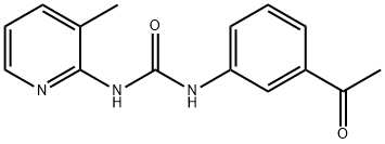 1-(3-acetylphenyl)-3-(3-methylpyridin-2-yl)urea Struktur