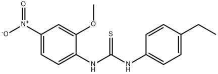 1-(4-ethylphenyl)-3-(2-methoxy-4-nitrophenyl)thiourea Struktur