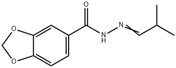 N-[(E)-2-methylpropylideneamino]-1,3-benzodioxole-5-carboxamide Struktur