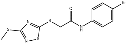 N-(4-bromophenyl)-2-[(3-methylsulfanyl-1,2,4-thiadiazol-5-yl)sulfanyl]acetamide Struktur