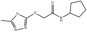 N-cyclopentyl-2-[(5-methyl-1,3,4-thiadiazol-2-yl)sulfanyl]acetamide Struktur