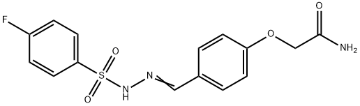 2-[4-[(Z)-[(4-fluorophenyl)sulfonylhydrazinylidene]methyl]phenoxy]acetamide Struktur