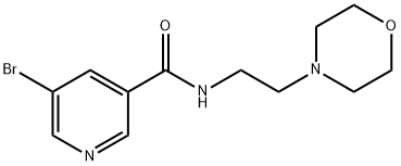 5-bromo-N-(2-morpholin-4-ylethyl)pyridine-3-carboxamide Struktur