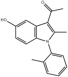 1-[5-hydroxy-2-methyl-1-(2-methylphenyl)indol-3-yl]ethanone Struktur