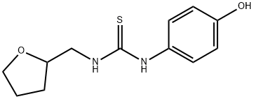 1-(4-hydroxyphenyl)-3-(oxolan-2-ylmethyl)thiourea Struktur