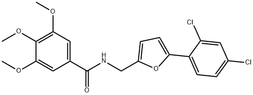 N-[[5-(2,4-dichlorophenyl)furan-2-yl]methyl]-3,4,5-trimethoxybenzamide Struktur