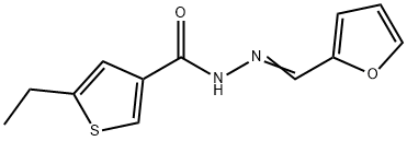 5-ethyl-N-[(E)-furan-2-ylmethylideneamino]thiophene-3-carboxamide Struktur