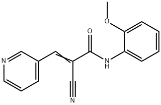 (E)-2-cyano-N-(2-methoxyphenyl)-3-pyridin-3-ylprop-2-enamide Struktur