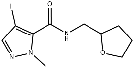 4-iodo-2-methyl-N-(oxolan-2-ylmethyl)pyrazole-3-carboxamide Structure