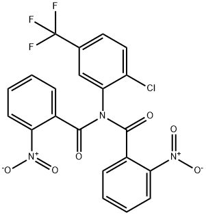 N-[2-chloro-5-(trifluoromethyl)phenyl]-2-nitro-N-(2-nitrobenzoyl)benzamide Struktur