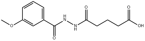 5-[2-(3-methoxybenzoyl)hydrazinyl]-5-oxopentanoic acid Struktur