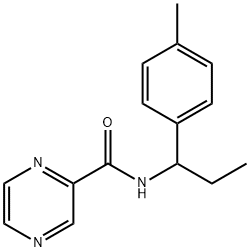 N-[1-(4-methylphenyl)propyl]pyrazine-2-carboxamide Struktur