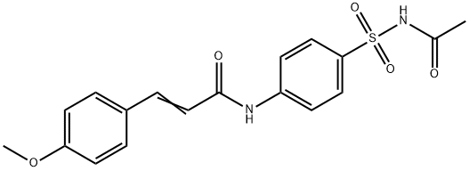 (E)-N-[4-(acetylsulfamoyl)phenyl]-3-(4-methoxyphenyl)prop-2-enamide Struktur