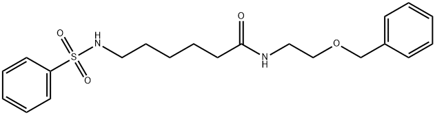 6-(benzenesulfonamido)-N-(2-phenylmethoxyethyl)hexanamide Struktur