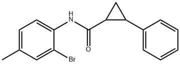 N-(2-bromo-4-methylphenyl)-2-phenylcyclopropane-1-carboxamide Struktur