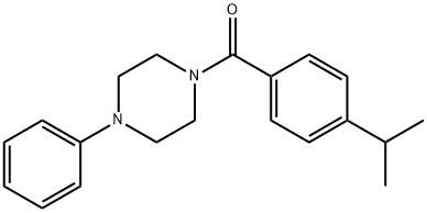 (4-phenylpiperazin-1-yl)-(4-propan-2-ylphenyl)methanone Struktur