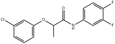 2-(3-chlorophenoxy)-N-(3,4-difluorophenyl)propanamide Struktur