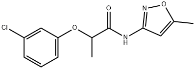 2-(3-chlorophenoxy)-N-(5-methyl-1,2-oxazol-3-yl)propanamide Struktur