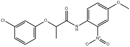 2-(3-chlorophenoxy)-N-(4-methoxy-2-nitrophenyl)propanamide Struktur