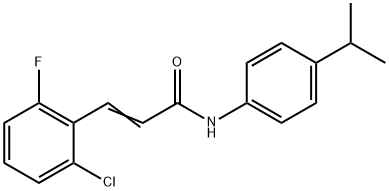 (E)-3-(2-chloro-6-fluorophenyl)-N-(4-propan-2-ylphenyl)prop-2-enamide Struktur