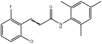 (E)-3-(2-chloro-6-fluorophenyl)-N-(2,4,6-trimethylphenyl)prop-2-enamide Struktur