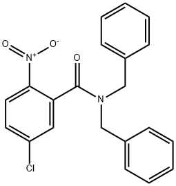 N,N-dibenzyl-5-chloro-2-nitrobenzamide Struktur