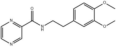 N-[2-(3,4-dimethoxyphenyl)ethyl]pyrazine-2-carboxamide Struktur