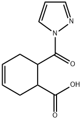 6-(pyrazole-1-carbonyl)cyclohex-3-ene-1-carboxylic acid Struktur