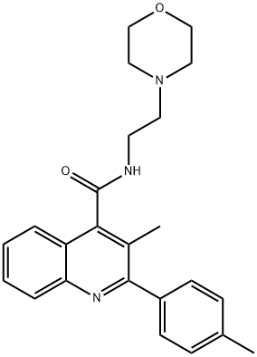 3-methyl-2-(4-methylphenyl)-N-(2-morpholin-4-ylethyl)quinoline-4-carboxamide Struktur