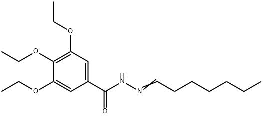 3,4,5-triethoxy-N-[(E)-heptylideneamino]benzamide Struktur