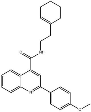 N-[2-(cyclohexen-1-yl)ethyl]-2-(4-methoxyphenyl)quinoline-4-carboxamide Struktur