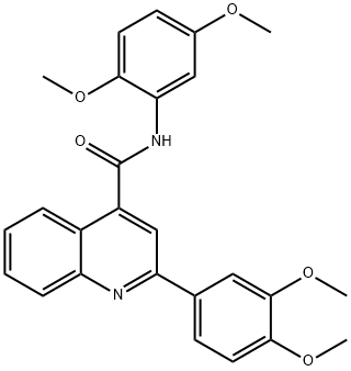 N-(2,5-dimethoxyphenyl)-2-(3,4-dimethoxyphenyl)quinoline-4-carboxamide Struktur