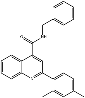 N-benzyl-2-(2,4-dimethylphenyl)quinoline-4-carboxamide Struktur