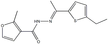 N-[(E)-1-(5-ethylthiophen-2-yl)ethylideneamino]-2-methylfuran-3-carboxamide Struktur