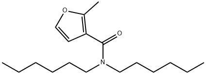 N,N-dihexyl-2-methylfuran-3-carboxamide Struktur