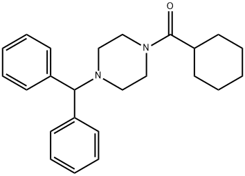 (4-benzhydrylpiperazin-1-yl)-cyclohexylmethanone Struktur