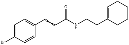 (E)-3-(4-bromophenyl)-N-[2-(cyclohexen-1-yl)ethyl]prop-2-enamide Struktur