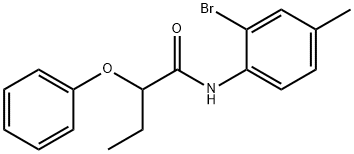 N-(2-bromo-4-methylphenyl)-2-phenoxybutanamide Struktur