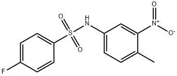 4-fluoro-N-(4-methyl-3-nitrophenyl)benzenesulfonamide Struktur