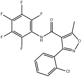 3-(2-chlorophenyl)-5-methyl-N-(2,3,4,5,6-pentafluorophenyl)-1,2-oxazole-4-carboxamide Struktur