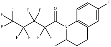 2,2,3,3,4,4,5,5,5-nonafluoro-1-(6-fluoro-2-methyl-3,4-dihydro-2H-quinolin-1-yl)pentan-1-one Struktur