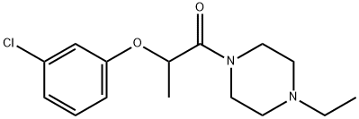 2-(3-chlorophenoxy)-1-(4-ethylpiperazin-1-yl)propan-1-one Struktur