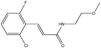 (E)-3-(2-chloro-6-fluorophenyl)-N-(2-methoxyethyl)prop-2-enamide Struktur