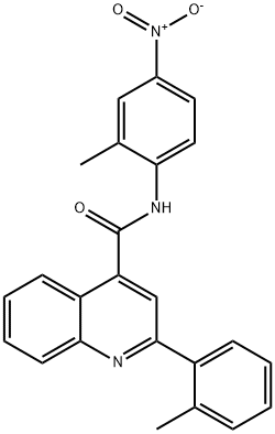 N-(2-methyl-4-nitrophenyl)-2-(2-methylphenyl)quinoline-4-carboxamide Struktur