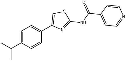 N-[4-(4-propan-2-ylphenyl)-1,3-thiazol-2-yl]pyridine-4-carboxamide Struktur