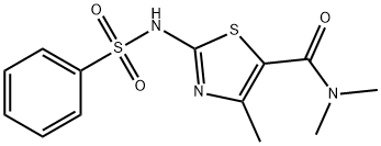 2-(benzenesulfonamido)-N,N,4-trimethyl-1,3-thiazole-5-carboxamide Struktur