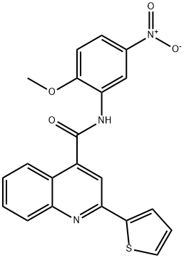 N-(2-methoxy-5-nitrophenyl)-2-thiophen-2-ylquinoline-4-carboxamide Struktur