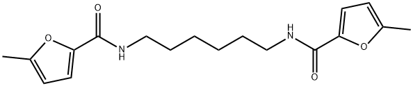 5-methyl-N-[6-[(5-methylfuran-2-carbonyl)amino]hexyl]furan-2-carboxamide Struktur