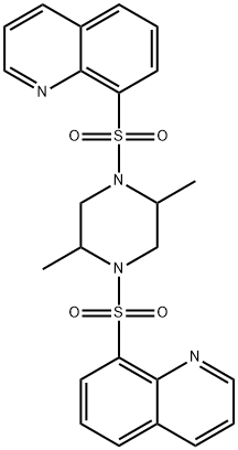 8-(2,5-dimethyl-4-quinolin-8-ylsulfonylpiperazin-1-yl)sulfonylquinoline Struktur